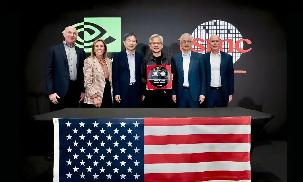 NVIDIA and TSMC have officially produced the first Blackwell AI chip wafer in the United States, boosting domestic chipmaking