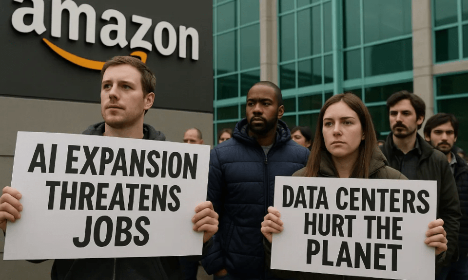 Amazon Faces Employee Backlash Over AI Expansion and Environmental Concerns