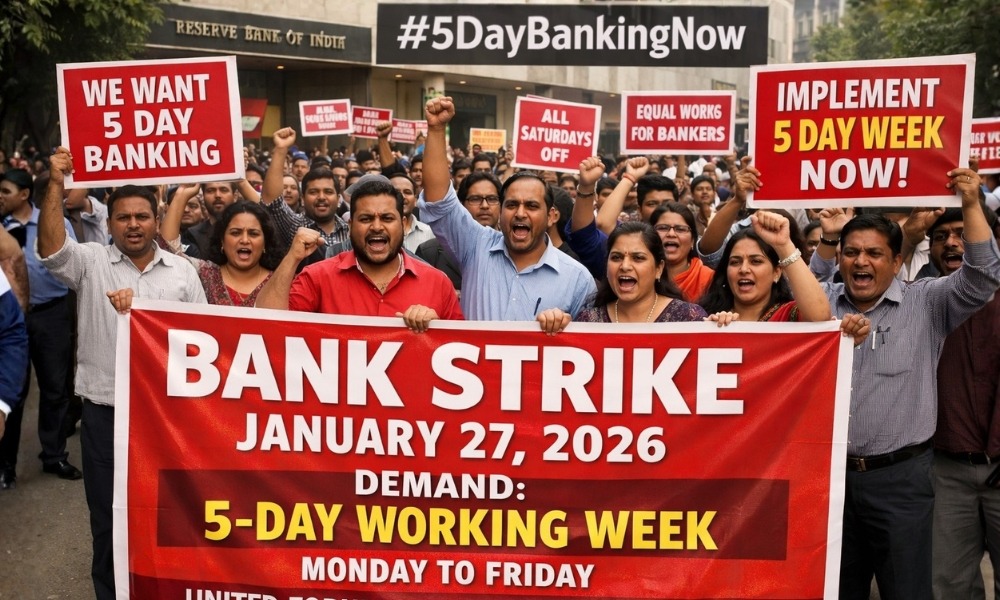 India bank unions call nationwide strike on Jan. 27 over five-day workweek demand